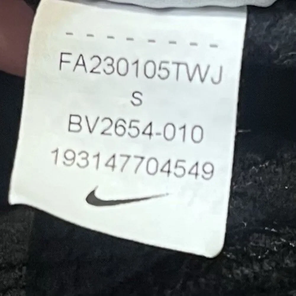 Nike Fleece Club Hoodie Mens Small Black Pullover Swoosh Logo Sweatshirt